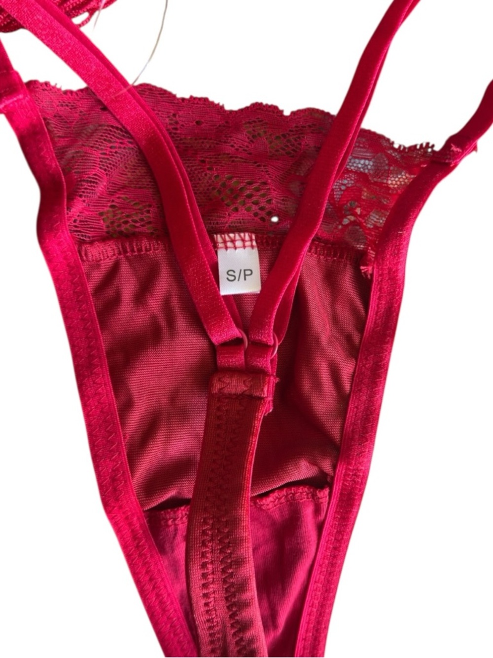 Coquette Red Fringe Lingerie Set Bra & G-String S NWOT Boudoir Tassel - Picture 5 of 8
